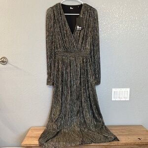 The Kooples Shimmering Black Long Sleeve Dress- S (1 in French sizing)